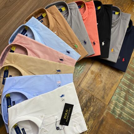 Camisa Social Manga Longa Tricoline com Elastano Polo Ralph Lauren