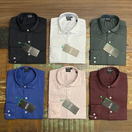 Camisa Social Manga Longa Algodão Fio 60 com Elastano Hugo Boss