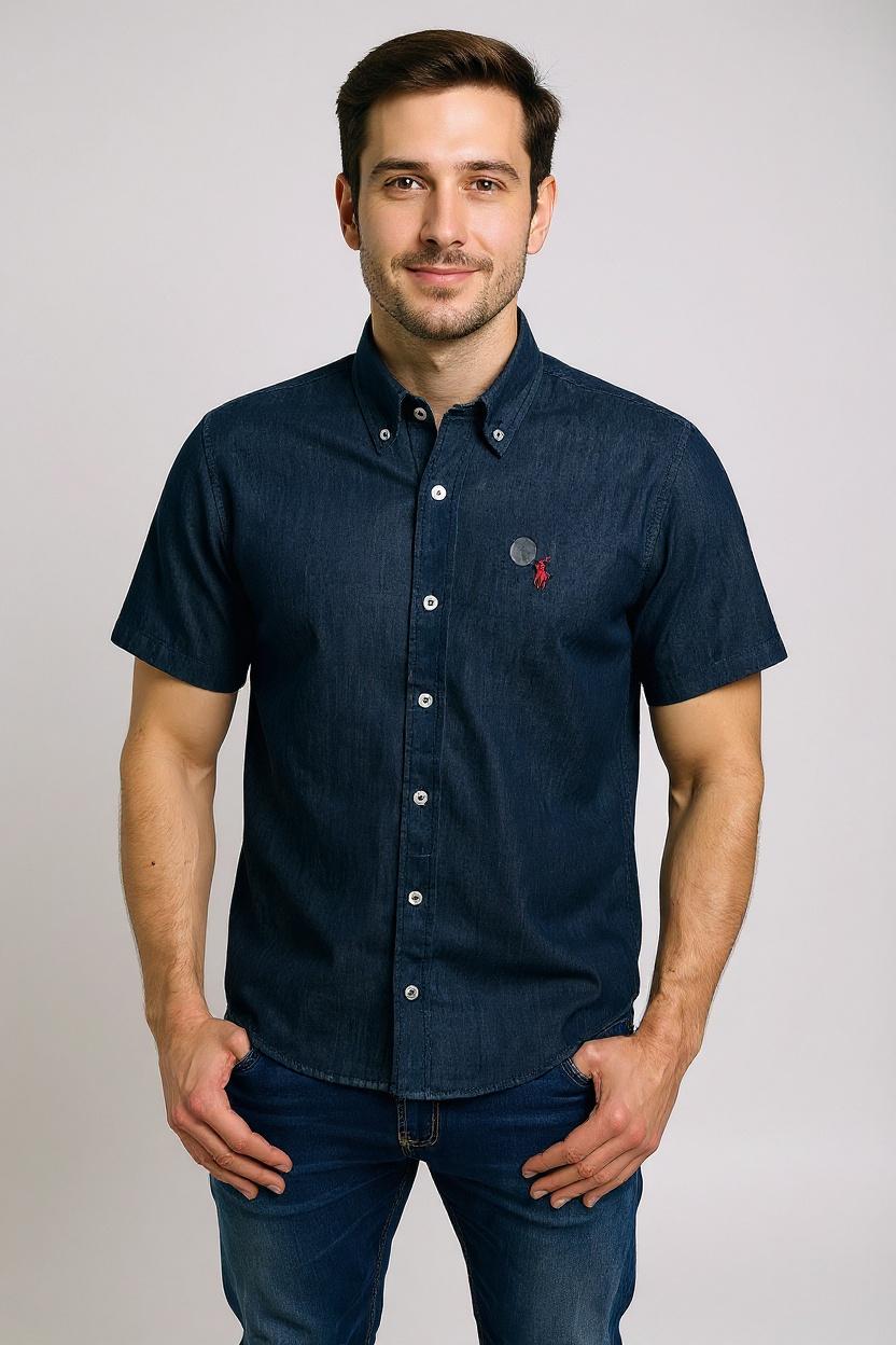 IMG-20250828-WA0644 Camisa Jeans Manga Curta Polo Ralph Lauren - Imagem 1